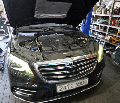 광산구수입차정비 광주카센터 킹카모터스 벤츠 W222 엔진마운트 교환 후기