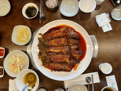 유성맛집 명태마을 장대동명태조림 단체모임 개별룸 대형홀 있는 곳