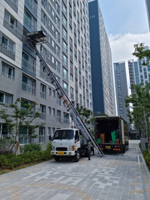 청주용달 청주사다리차 무지개사다리차 신속 정확 후기