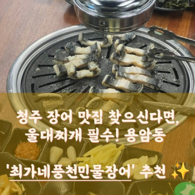 장어맛집, 용암동맛집, 가족&회식 모임장소 '최가네풍천민물장어'