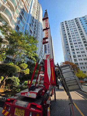 철이사다리차 안전한 작업을 하는 대구현장사다리차